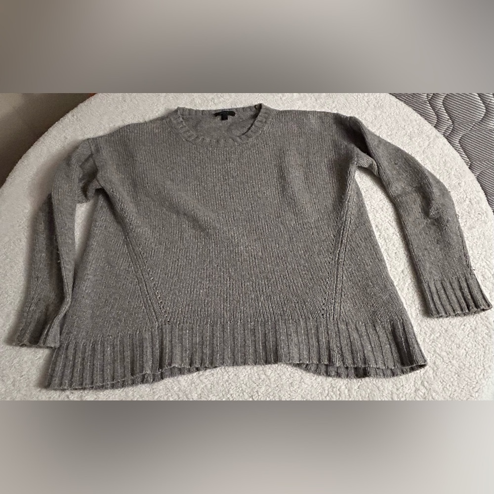 J. Crew Gray wool blend crew neck sweater - women’s medium